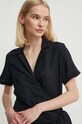 Льняна сукня Sisley чорний 40BRLV05L