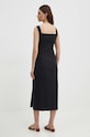 Sisley vestito di lino 4YNELV05Q nero SS24
