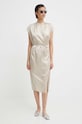 Šaty Calvin Klein K20K206676 béžová SS24