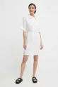 білий Сукня з домішкою льону Calvin Klein