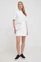 Bavlnené šaty Calvin Klein biela