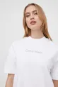 bela Bombažna obleka Calvin Klein