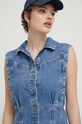 Abercrombie & Fitch sukienka jeansowa niebieski KI159.4030.280