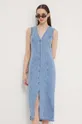 Φόρεμα τζιν Abercrombie & Fitch μπλε