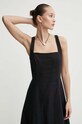 Abercrombie & Fitch sukienka lniana czarny KI159.4068.900
