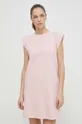 Βαμβακερό φόρεμα Guess ATHENA ροζ