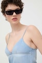 Diesel rochie din denim DE-RUDE-S albastru A12803.0JGAH