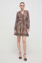 Φόρεμα Guess W4GK42.WDW82 καφέ SS24