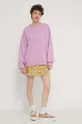 Bombažen pulover Vans vijolična