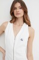 Calvin Klein Jeans rochie din bumbac alb J20J222782