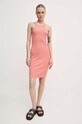 G-Star rochie din bumbac D24485.D289 roz SS24
