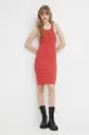 Βαμβακερό φόρεμα G-Star Raw κόκκινο
