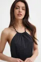 czarny MICHAEL Michael Kors sukienka plażowa MINI COVER UP DRESS