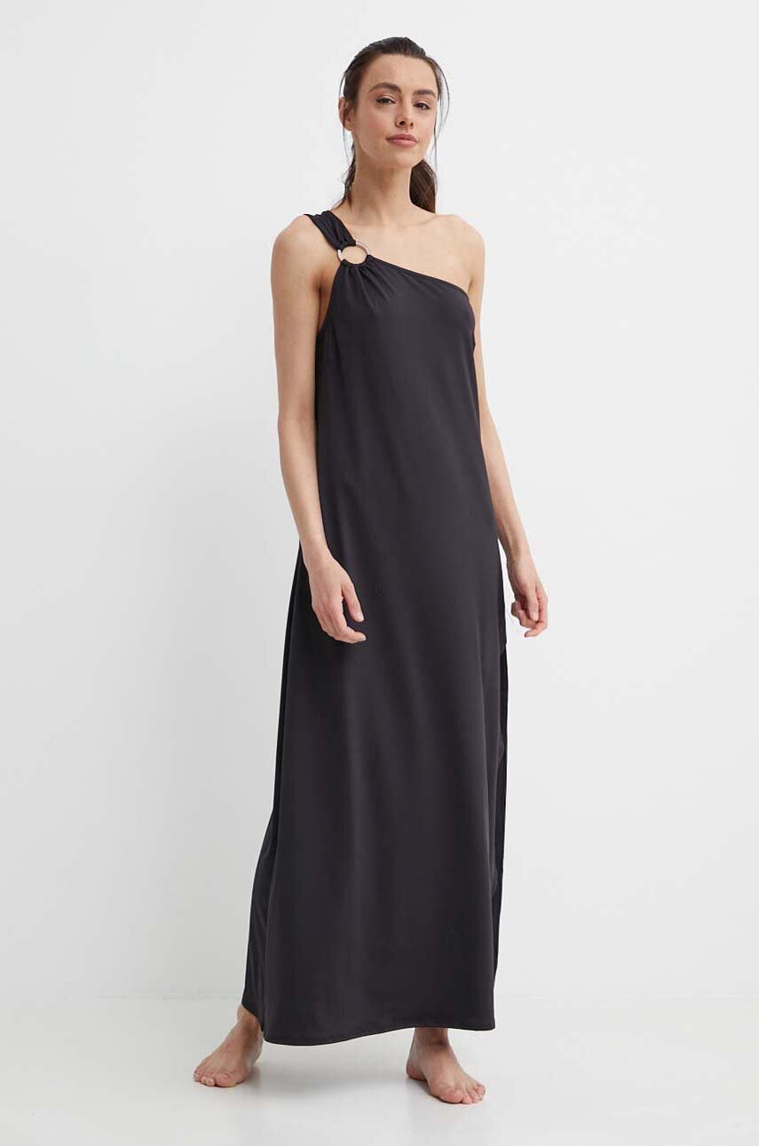 MICHAEL Michael Kors rochie de plaja ONE SHOULDER DRESS negru MM7M038