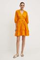 Хлопковое платье Morgan RFLAM RFLAM.MANGUE оранжевый SS24