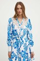 Marciano Guess sukienka z domieszką lnu BLUE NOTE niebieski 4GGK24.9708Z