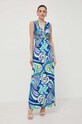 Morgan sukienka RETISA RETISA.MULTICO niebieski SS24