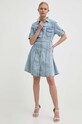 Morgan sukienka jeansowa RIXES RIXES.BLEACH niebieski SS24