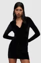 Φόρεμα AllSaints Anya Velvet μαύρο