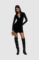 Φόρεμα AllSaints Anya Velvet WD289Z μαύρο