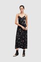 AllSaints vestito Bryony Tanana midi nero W158DA