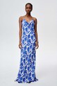 Undress Code rochie din in Volare maxi turcoaz 636.
