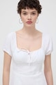 Hollister Co. sukienka lniana biały KI359.4075.100