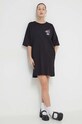 Βαμβακερό φόρεμα Tommy Jeans DW0DW18095 μαύρο SS24