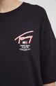 Βαμβακερό φόρεμα Tommy Jeans DW0DW18095 μαύρο