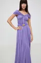 Obleka Elisabetta Franchi vijolična