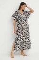 Max Mara Beachwear rochie de plajă din bumbac negru 2416221059600