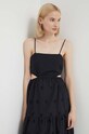 Одежда Хлопковое платье Desigual 24SWVW12 чёрный