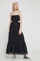 Desigual rochie din bumbac negru 24SWVW12