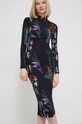 Odzież Desigual sukienka MALAGA LACROIX 24SWVK48 czarny