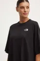 černá Šaty The North Face W S/S Essential Oversize Tee Dress