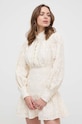 Bavlněné šaty Bardot REMY 59230DB1.IVORY béžová SS24
