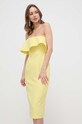 Bardot rochie midi galben 59259DB.CANARY.YEL