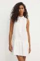 Λινό φόρεμα MAX&Co. λευκό