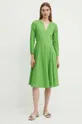 Βαμβακερό φόρεμα MAX&Co. πράσινο