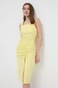Rifľové šaty Karl Lagerfeld žltá