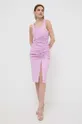Джинсовое платье Karl Lagerfeld розовый