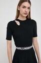 Karl Lagerfeld sukienka czarny 241W1331