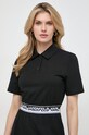 Karl Lagerfeld sukienka bawełniana czarny 241W1350