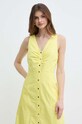 Karl Lagerfeld rochie din bumbac 241W1310 galben