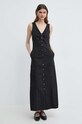 Бавовняна сукня Karl Lagerfeld чорний 241W1310
