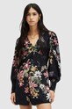 Obleka AllSaints AUDEN SANIBEL WD567Z črna SS24