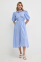 Βαμβακερό φόρεμα Bardot STRPE STRPE 57347DB3.BLUE.STRPE μπλε SS24
