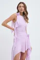 fioletowy Bardot sukienka IVANA