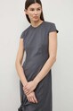 Remain rochie din amestec de lana gri 501546514