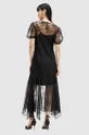 fekete AllSaints ruha RAYNA LACE DRESS